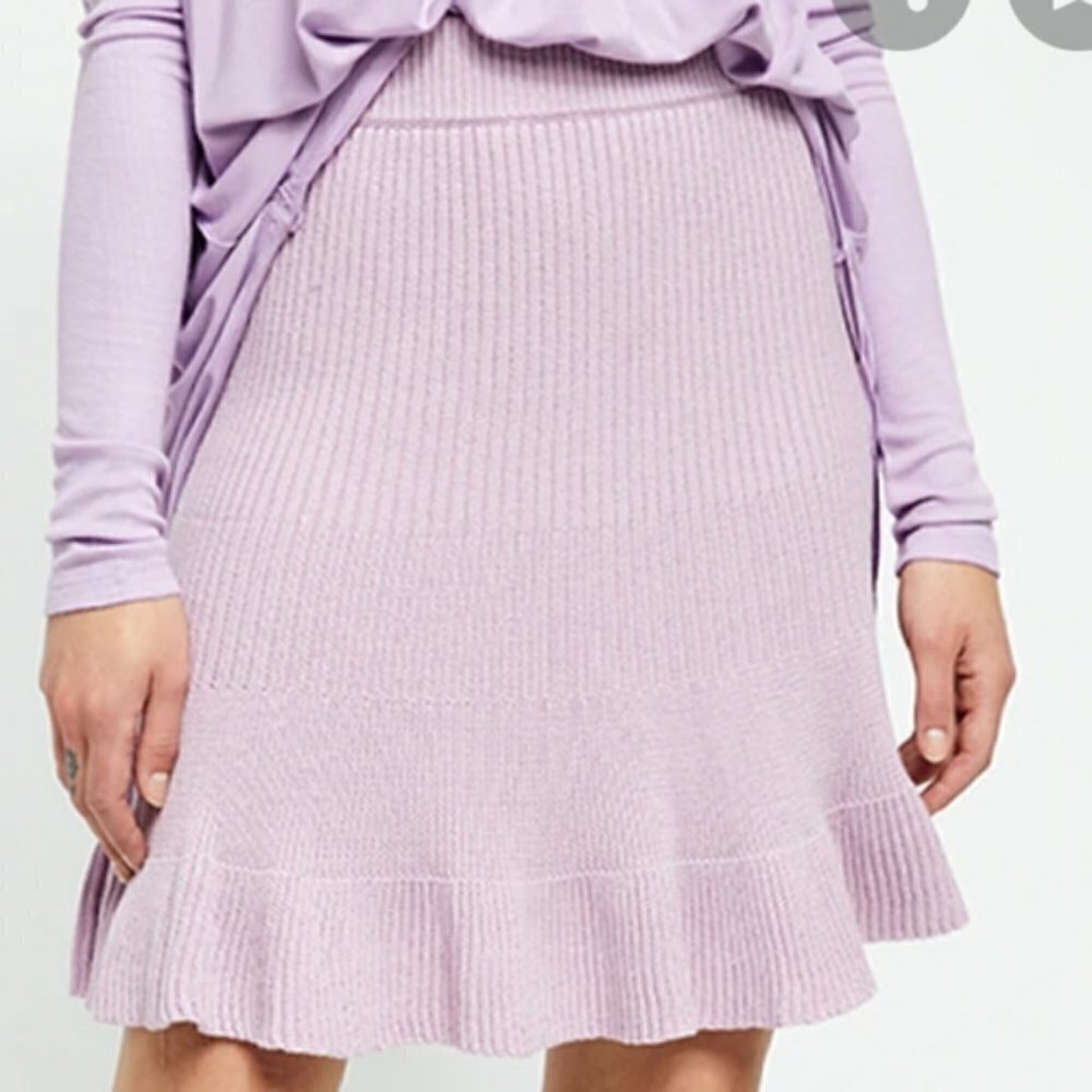 Free People Solid Gold Skirt Orchid Lilac